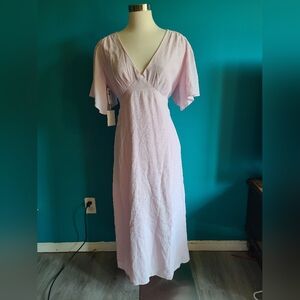 NWT Aritzia little moon views dress size 12 sugarplum lilac pastel wedding guest